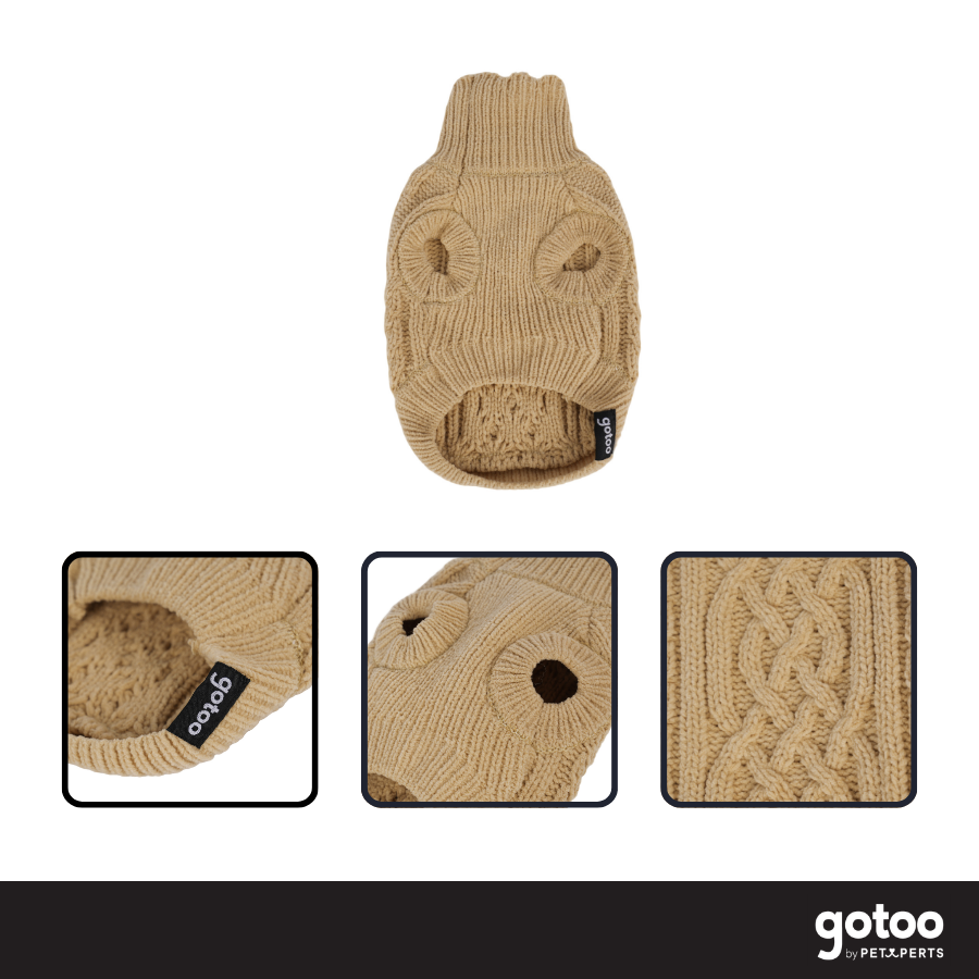 Gotoo Camisola de Malha Castanha para c&atilde;es, , large Imagem n&uacute;mero 3