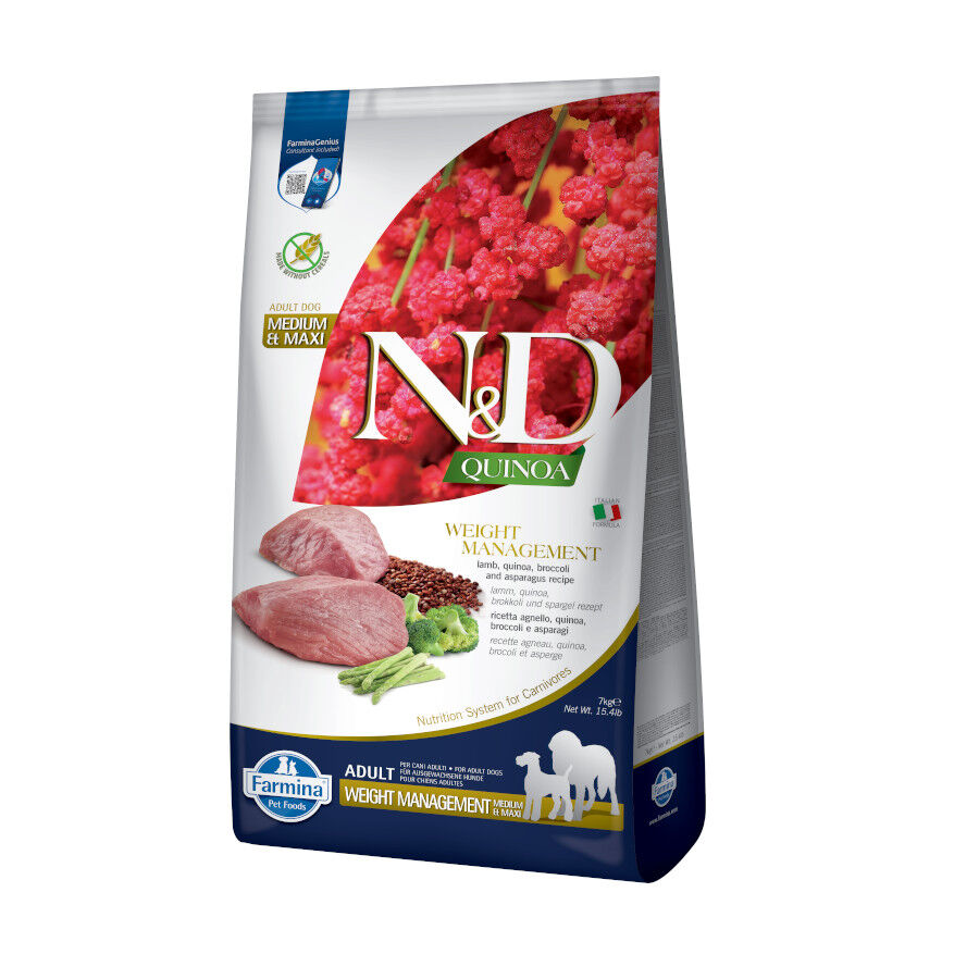 7 kg Farmina N&D Quinoa Control Peso Pienso Cordero para perros, , large Imagem n&uacute;mero 1