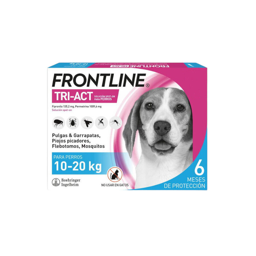 Frontline Tri-Act Pipetas Antiparasit&aacute;rias para c&atilde;es 10 - 20 kg, , large Imagem n&uacute;mero 2