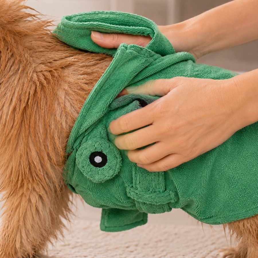 Bloob Rana Roup&atilde;o de Banho verde para c&atilde;es, , large Imagem n&uacute;mero 4