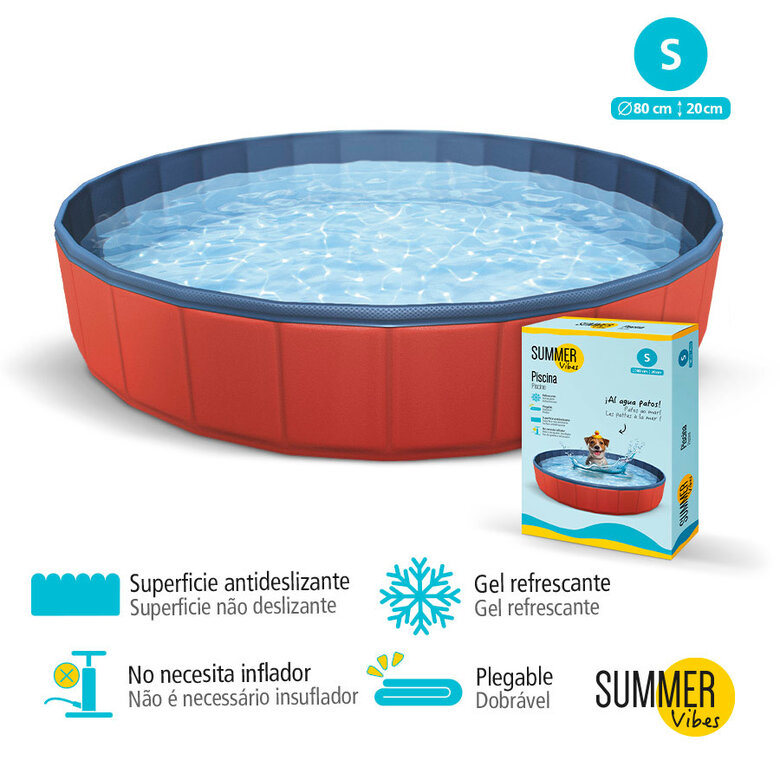 Summer Vibes Piscina Vermelha para cães,  Imagem número 3 Summer Vibes Piscina Vermelha para cães, , large Imagem número 3