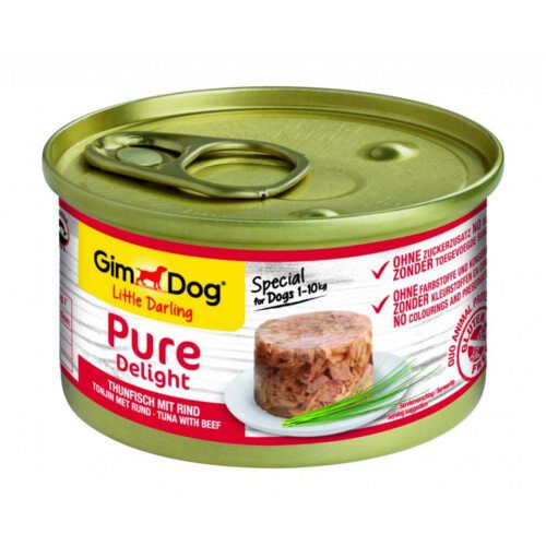 85 g Gimdog Pure Delight Atum com Vaca lata para c&atilde;es, , large Imagem n&uacute;mero 1