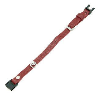 TK-Pet Gante Coleira de Couro Vermelho para gatos