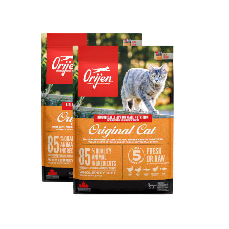 2 x 1.8 kg Orijen Original ra&ccedil;&atilde;o para gatos e gatinhos Pack poupan&ccedil;a!, , large Imagem n&uacute;mero 1