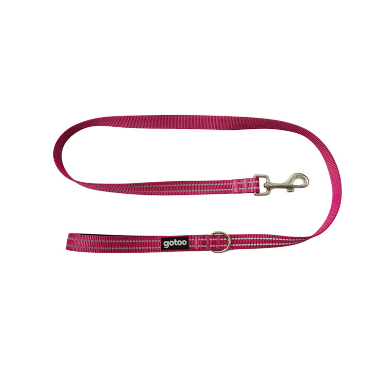 Gotoo Trela de nylon refletiva rosa para cães,  Imagem número 1 Gotoo Trela de nylon refletiva rosa para cães, , large Imagem número 1