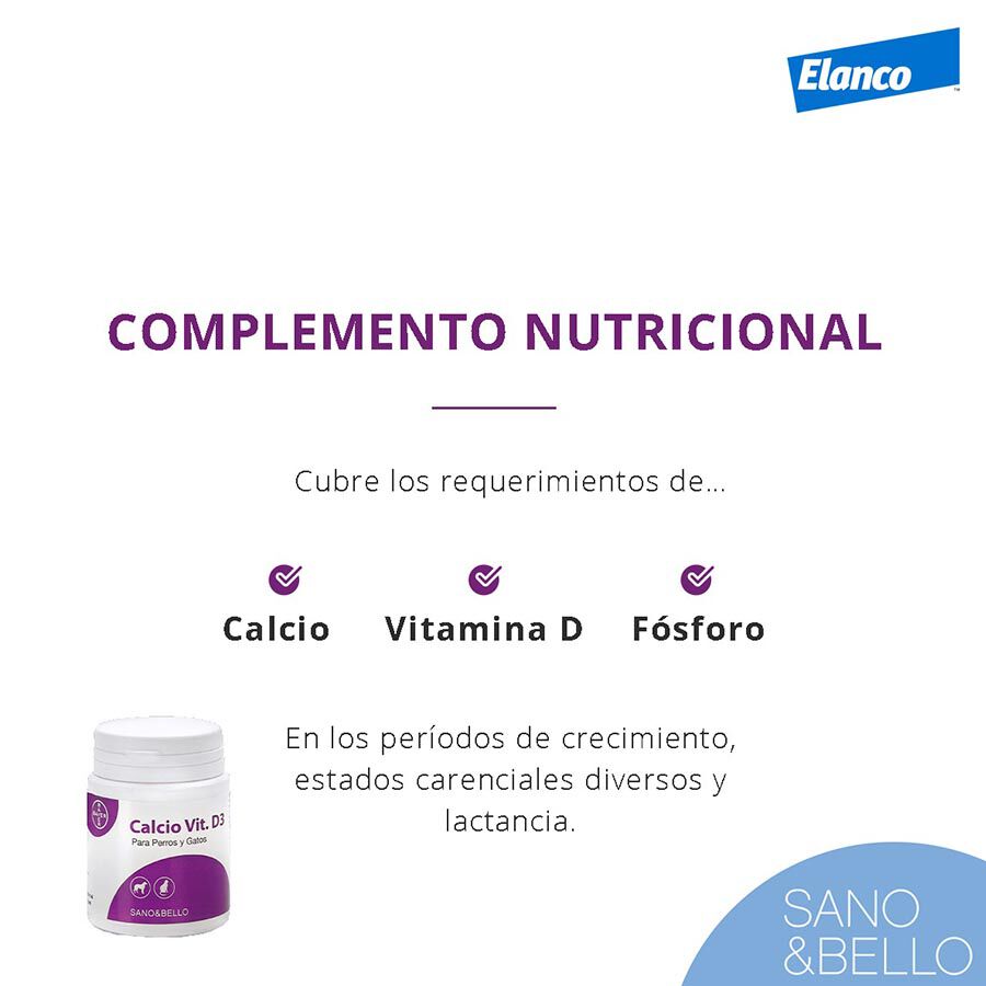 Bayer Sano & Bello Calcio Vit D3 suplemento Imagem n&uacute;mero 2