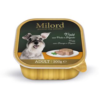 Milord Adult Frango e Fígado em Patê terrina para cães