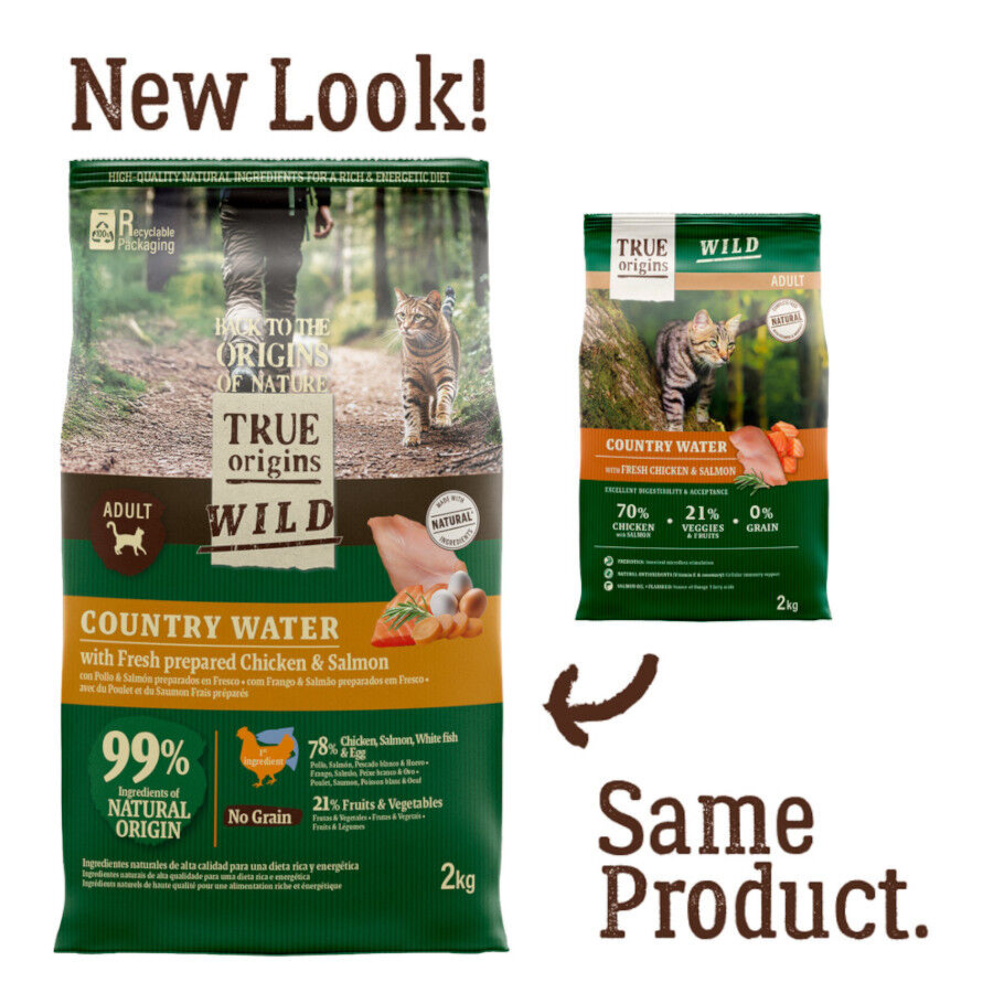 6 kg True Origins Wild Adult Country Water Frango e Salm&atilde;o ra&ccedil;&atilde;o para gatos, , large Imagem n&uacute;mero 2