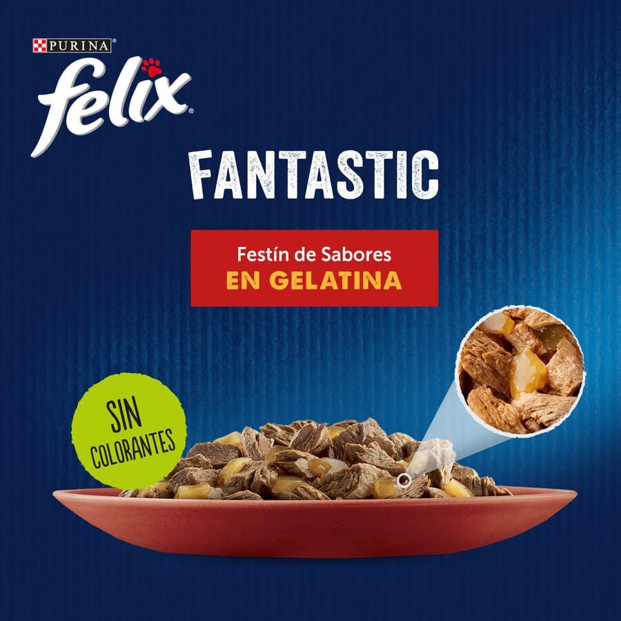 24 saquetas x 85 g Felix Sele&ccedil;&atilde;o de carnes em gelatina, , large Imagem n&uacute;mero 2