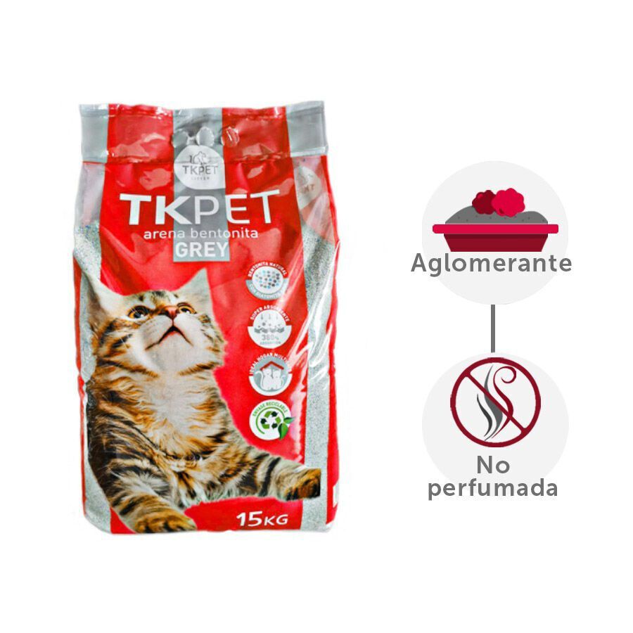 15 kg TK-Pet Areia Aglomerante Grey de Bentonite para gatos, , large Imagem n&uacute;mero 2