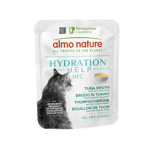 Almo Nature HFC Hydration Help Filé de Atum com Caldo sachê para gatos
