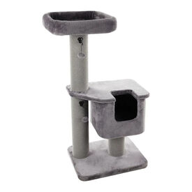 Flamingo Viola Árvore Arranhadora com caverna para gatos