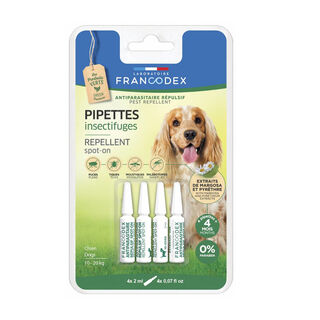 Francodex pipetas repelentes naturais para cães médios