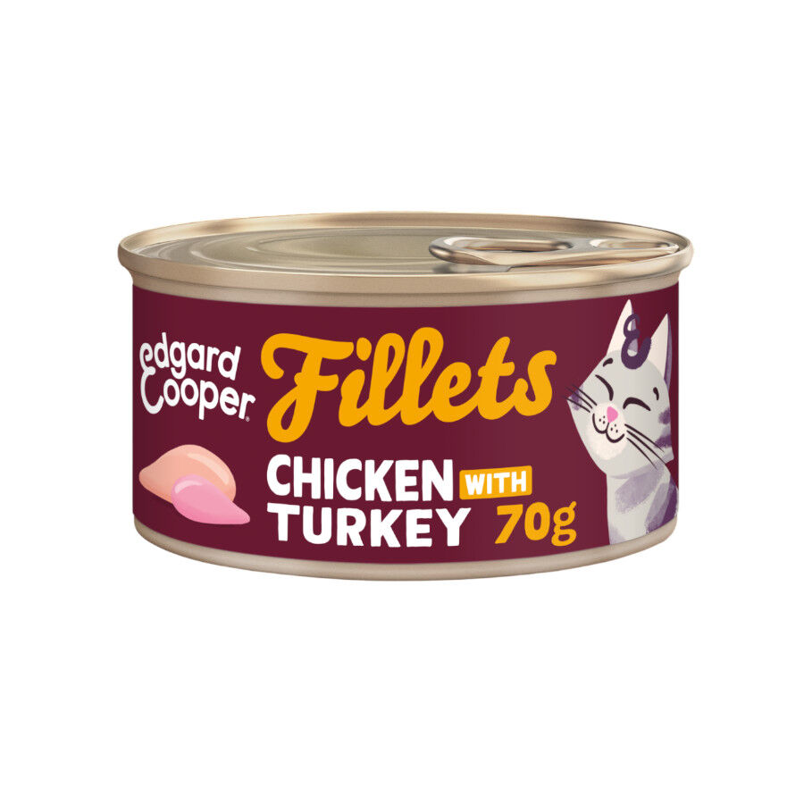 70 g Edgard & Cooper Filetes de Pollo y Pavo Lata para gatos, , large Imagem n&uacute;mero 1