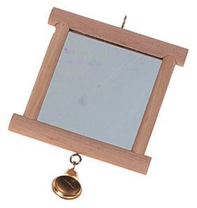 Flamingo espejo de madera para p&aacute;jaros Imagem n&uacute;mero 1