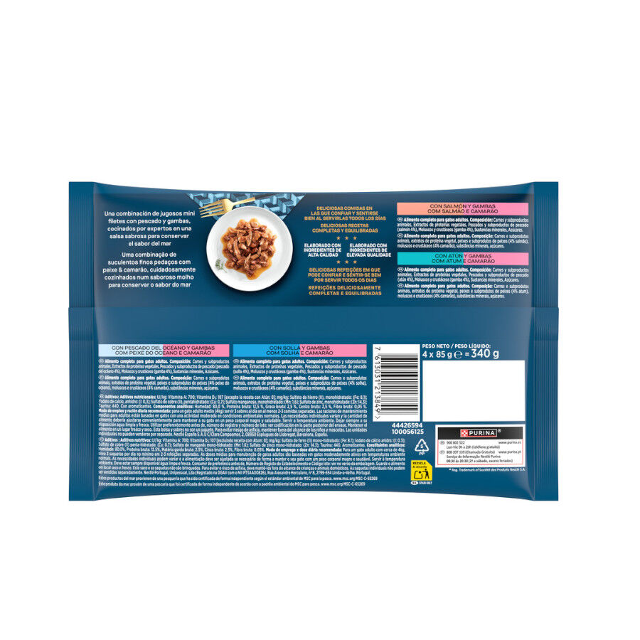 4 saquetas x 85 g Purina Gourmet Perle L&aacute;minas de Delicias do Oceano saquetas em molho para gatos, , large Imagem n&uacute;mero 5