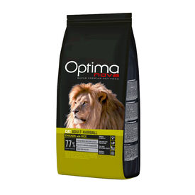 Optima Nova Hairball Frango e Arroz ra&ccedil;&atilde;o para gatos