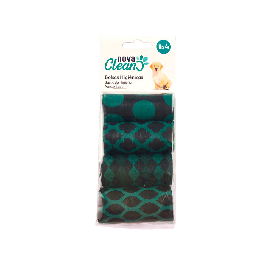 Nova Clean Sacos Higi&eacute;nicos Verdes para c&atilde;es &ndash; Pack 4, , large Imagem n&uacute;mero 2