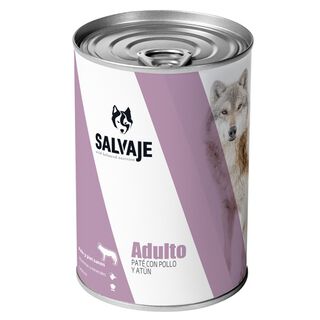 Salvaje Adulto Frango e Atum patê em lata para cães 