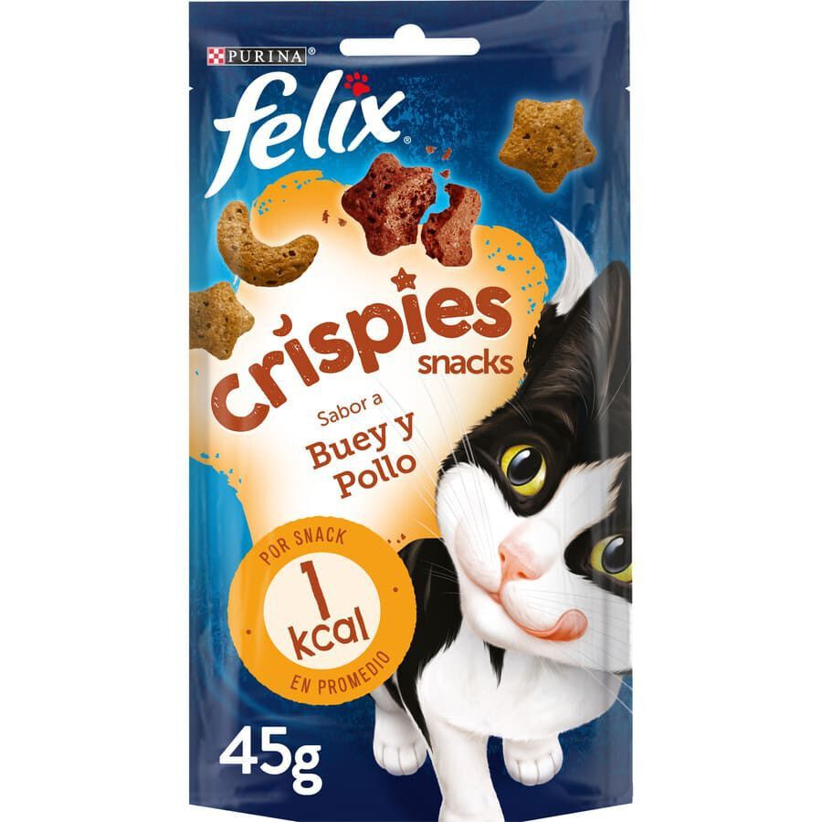45 g Felix Biscoitos Crispies boi e frango para gatos, , large Imagem n&uacute;mero 1