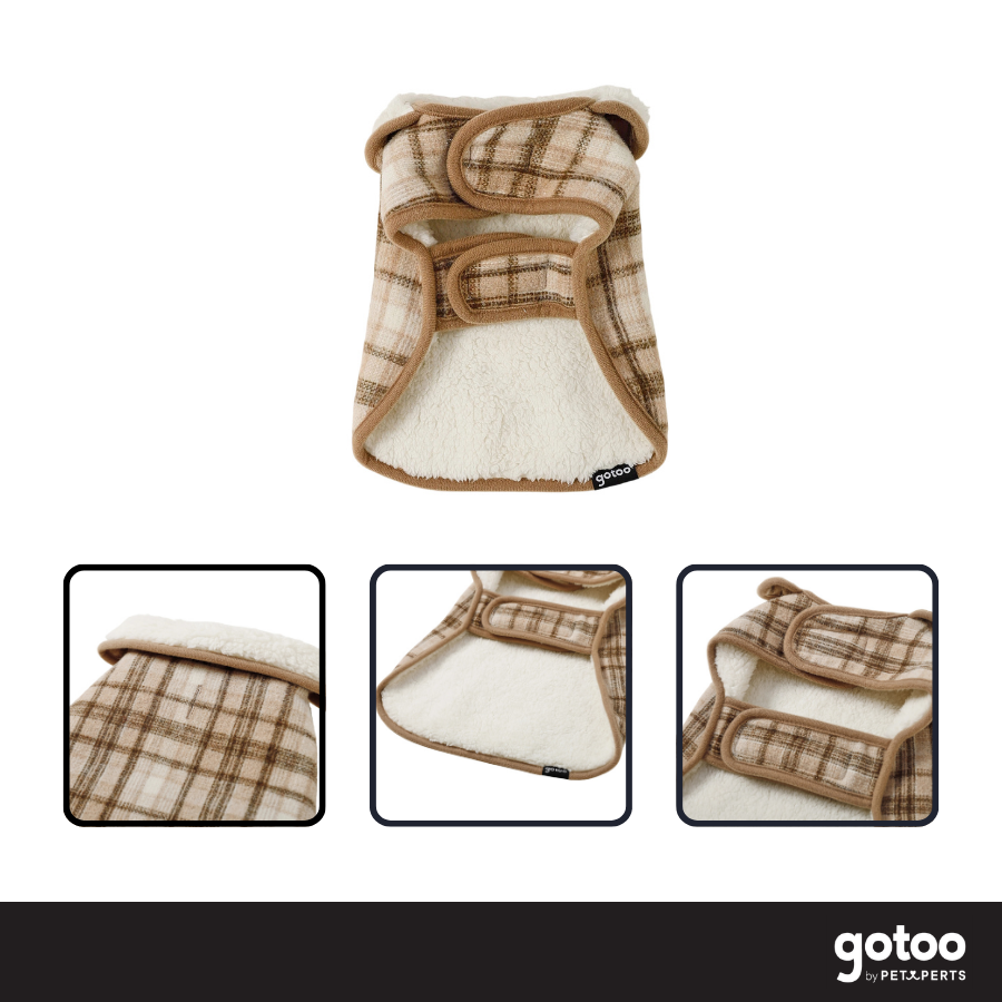 Gotoo Casaco com Padr&atilde;o Tartan aos Quadrados para c&atilde;es, , large Imagem n&uacute;mero 3