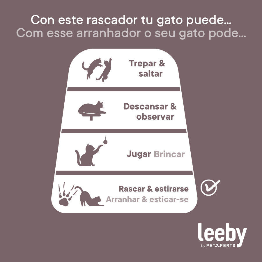 Leeby Fitz t&aacute;bua arranhadora de cart&atilde;o azul para gatos, , large Imagem n&uacute;mero 11