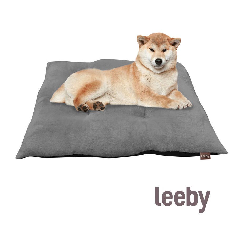 Leeby Almofada Acolchoada de Veludo Cinzenta para c&atilde;es, , large Imagem n&uacute;mero 2