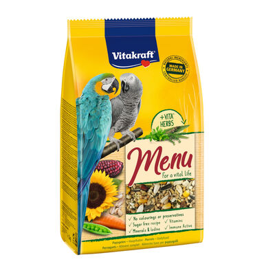 Vitakraft Menú Premium Mistura de Cereais e Sementes para papagaios