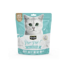 Kit Cat PurPuree Hairball Comida h&uacute;mida de atum e fibra em saquetas para gatos
