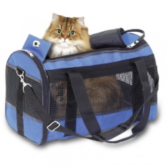 Bolsa de transporte para cães e gatos Divina azul