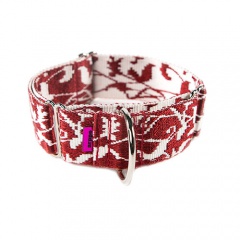 Coleira de treino para cães regulável Jacquard vermelho