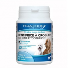 Dentífrico para cães em pastilhas mastigáveis Francodex