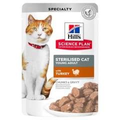 Hill's Sterilised húmido com peru para gatos