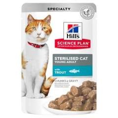 Hill's Sterilised húmido com truta para gatos