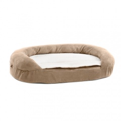 Cama ortopédica para cães Ombala oval castanha
