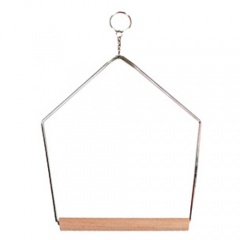 Baloiço para pássaros com vara de madeira