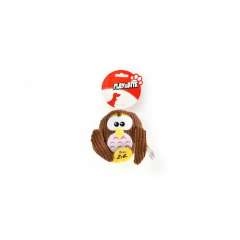 Peluche redondo coruja Play&Bite para cães