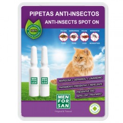 Pipetas naturais repelentes de insetos para gatos Menforsan