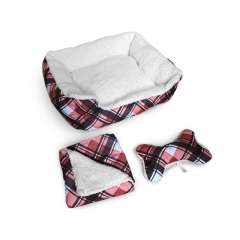 Guau Christmas Set tartan escocês para cães