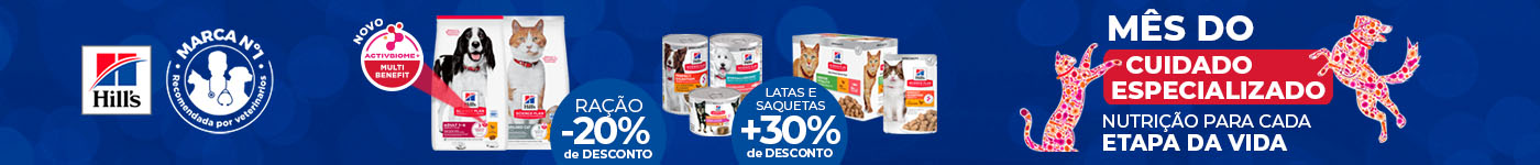 Hill's Science Plan: Até 20% de desconto em ração e até 30% de desconto em packs de alimento húmido para o seu patudo.