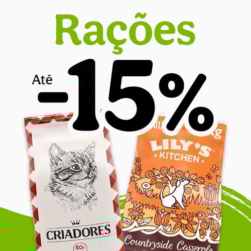 Até 15% de desconto em ração mista.