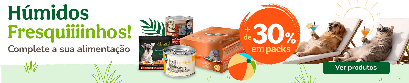+ de 30% de desconto em packs de alimento h&uacute;mido para o seu patudo.