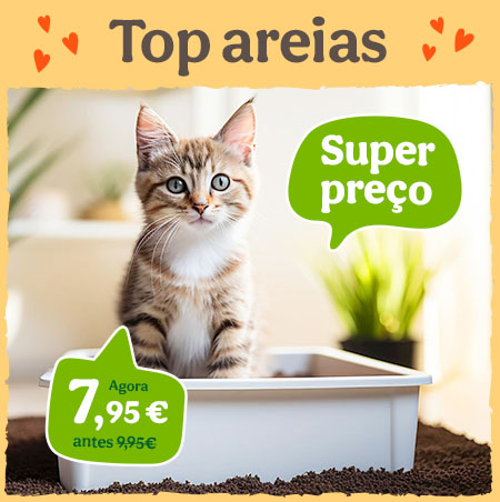Super preços em areias para gato.