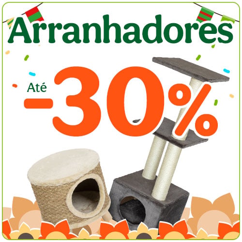 Arranhadores com descontos até 30% para o seu felino.