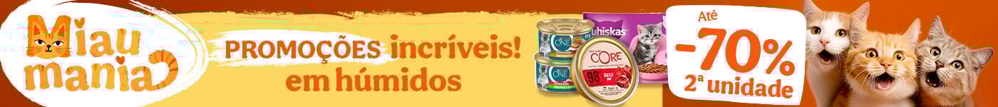 Miaumania: Até 70% de desconto na 2ª unidade de húmidos para gato.