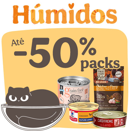 Miaumania: Até 50% de desconto em comida húmida para gatos.