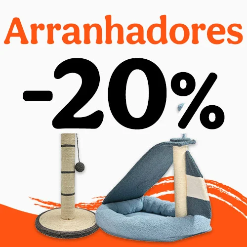 20% de desconto em arranhadores para o seu gato.