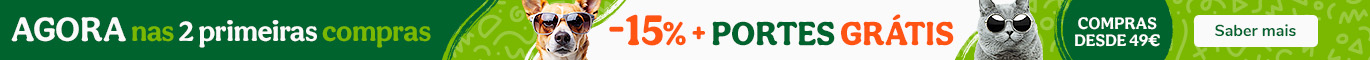 -15% + portes gratis em compras desde 49€