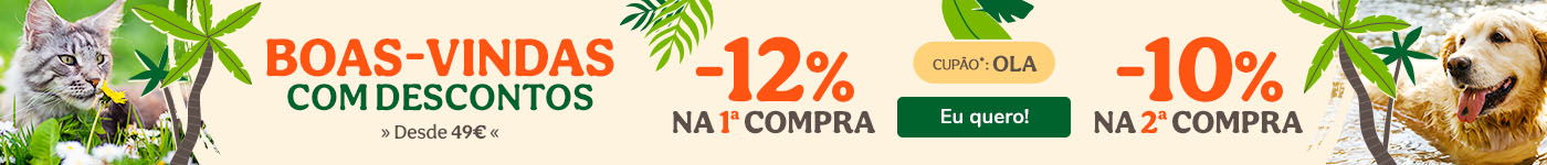 Descubra promoções mensais permanentes para patudos. Alimentação, acessórios e cuidados com descontos exclusivos.