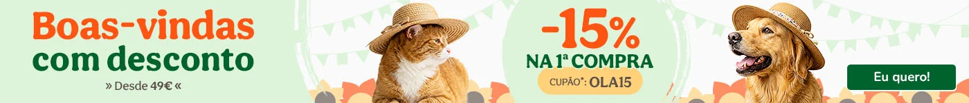 Descubra promoções mensais permanentes para patudos. Alimentação, acessórios e cuidados com descontos exclusivos.